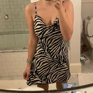 Cowel neck zebra dress urban outfitters